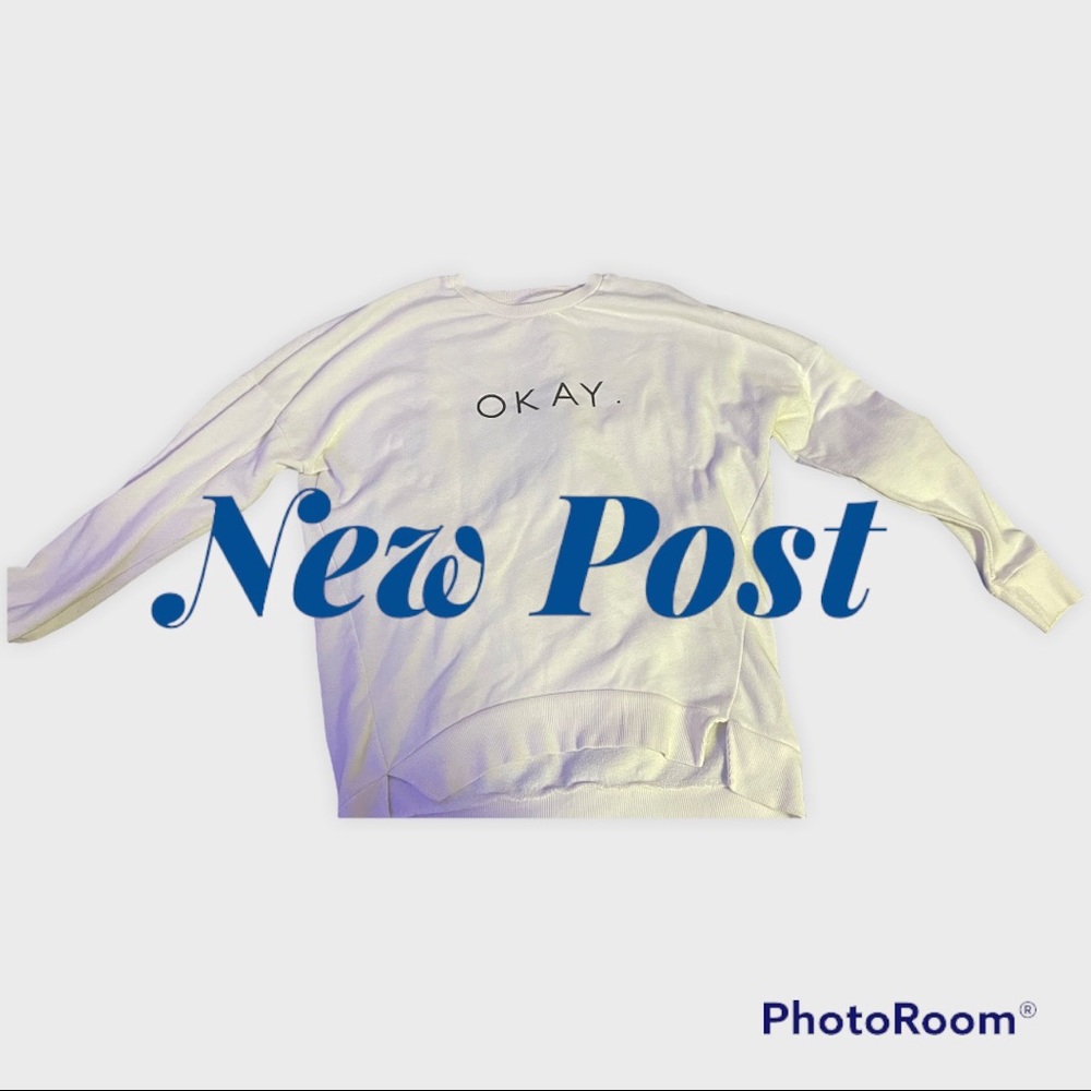 White crew neck-“okay.”